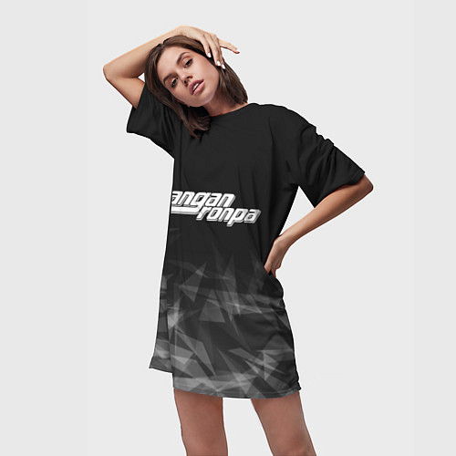 Женская длинная футболка DANGANRONPA / 3D-принт – фото 3