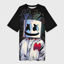 Женская длинная футболка Marshmello XXX