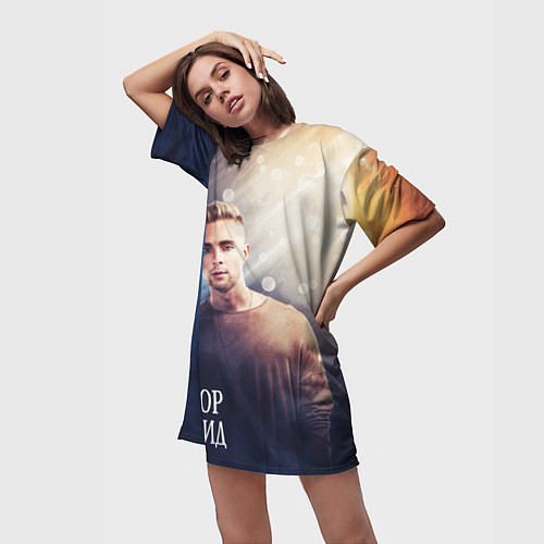Женская длинная футболка Егор Крид: Слеза / 3D-принт – фото 3