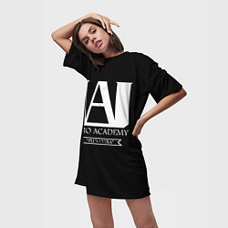 Футболка женская длинная UA HERO ACADEMY logo, цвет: 3D-принт — фото 2