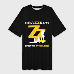 Футболка женская длинная Brazzers Casting-producer, цвет: 3D-принт