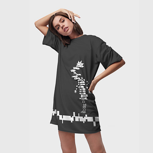 Женская длинная футболка Rick Slice / 3D-принт – фото 3