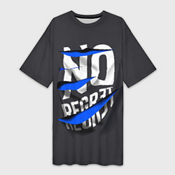 Футболка женская длинная Без сожаления объемная надпись, цвет: 3D-принт