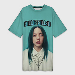 Футболка женская длинная BILLIE EILISH, цвет: 3D-принт