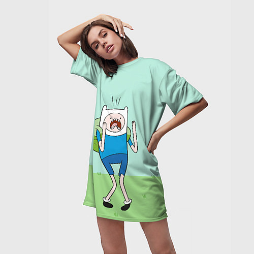 Женская длинная футболка Finn / 3D-принт – фото 3