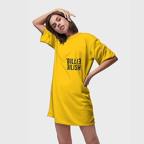 Женская длинная футболка BILLIE EILISH: Reverse / 3D-принт – фото 3