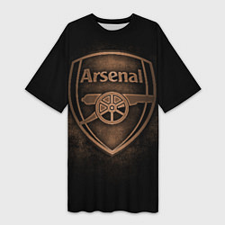 Футболка женская длинная Arsenal, цвет: 3D-принт