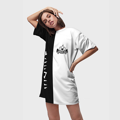 Женская длинная футболка KIZARU / 3D-принт – фото 3