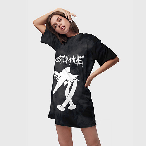 Женская длинная футболка GHOSTEMANE / 3D-принт – фото 3