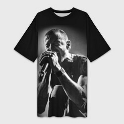 Футболка женская длинная Chester Bennington Linkin Park, цвет: 3D-принт