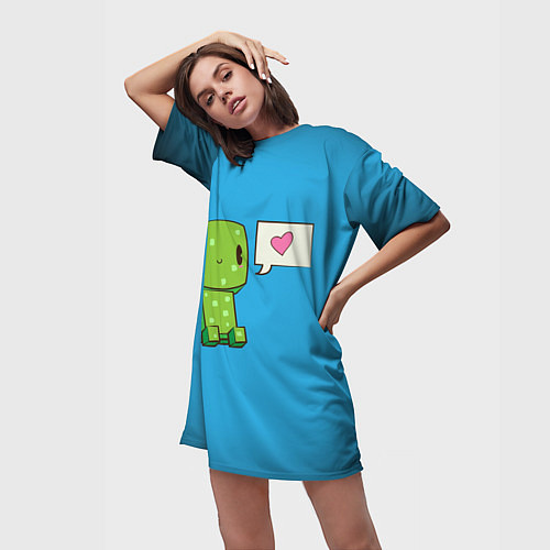 Женская длинная футболка MINECRAFT / 3D-принт – фото 3