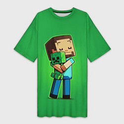 Женская длинная футболка MINECRAFT
