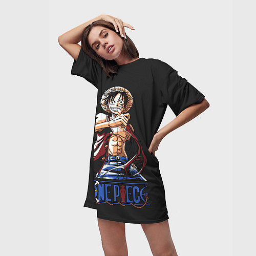 Женская длинная футболка One Piece / 3D-принт – фото 3