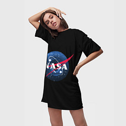 Футболка женская длинная NASA Black Hole, цвет: 3D-принт — фото 2