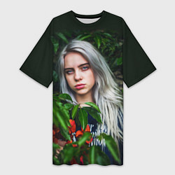 Футболка женская длинная BILLIE EILISH, цвет: 3D-принт