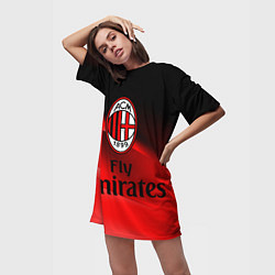 Футболка женская длинная Милан, цвет: 3D-принт — фото 2
