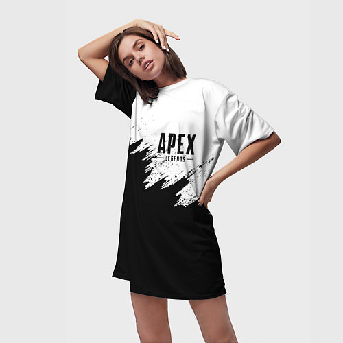 Женская длинная футболка APEX LEGENDS / 3D-принт – фото 3