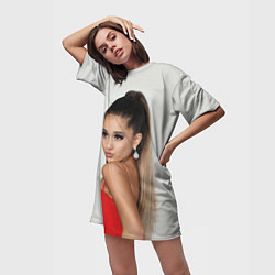 Футболка женская длинная Ariana Grande Ариана Гранде, цвет: 3D-принт — фото 2