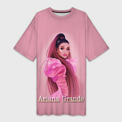Футболка женская длинная Ariana Grande Ариана Гранде, цвет: 3D-принт