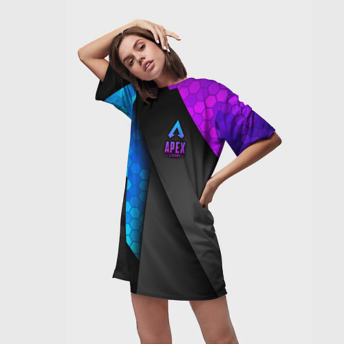 Женская длинная футболка Apex Legends / 3D-принт – фото 3