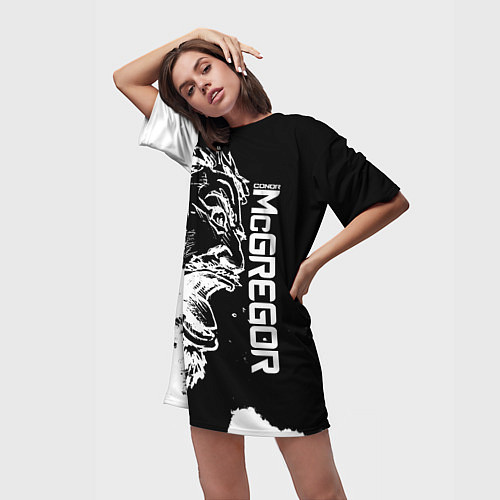 Женская длинная футболка Конор МакГрегор / 3D-принт – фото 3