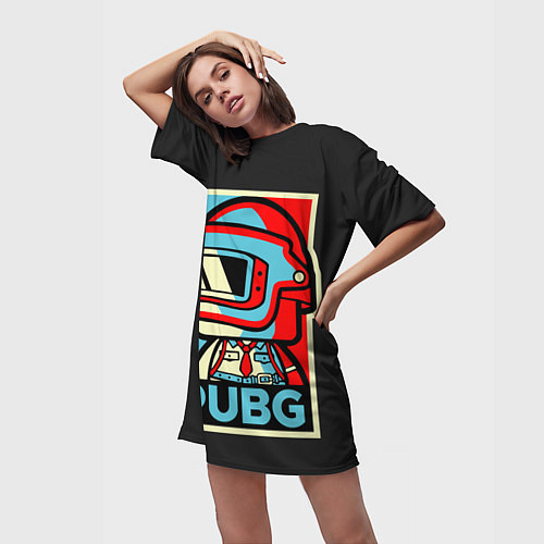 Женская длинная футболка PUBG / 3D-принт – фото 3