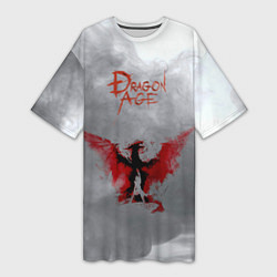 Футболка женская длинная Dragon Age, цвет: 3D-принт