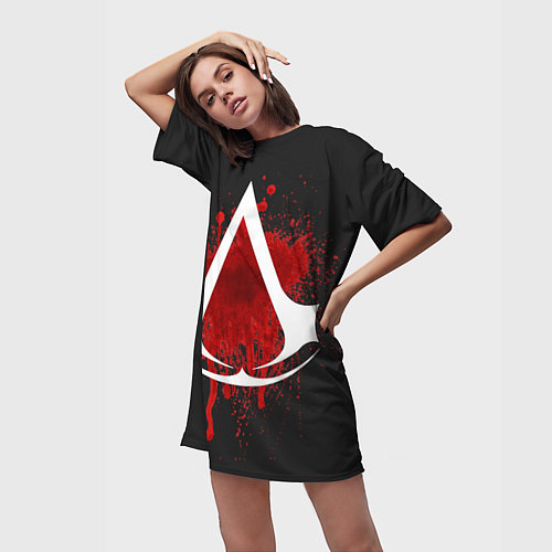 Женская длинная футболка Assassin’s Creed / 3D-принт – фото 3