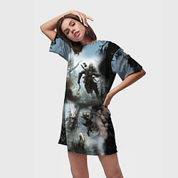 Футболка женская длинная Assassin??s Creed, цвет: 3D-принт — фото 2