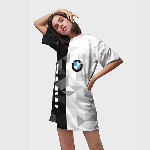 Женская длинная футболка BMW / 3D-принт – фото 3
