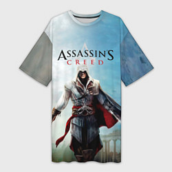 Футболка женская длинная Assassins Creed, цвет: 3D-принт