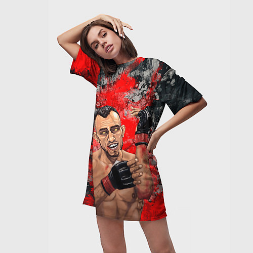 Женская длинная футболка Tony Ferguson / 3D-принт – фото 3