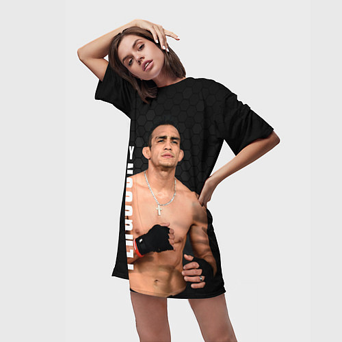 Женская длинная футболка EL CUCUY Tony Ferguson / 3D-принт – фото 3
