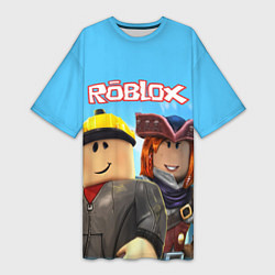 Футболка женская длинная ROBLOX, цвет: 3D-принт