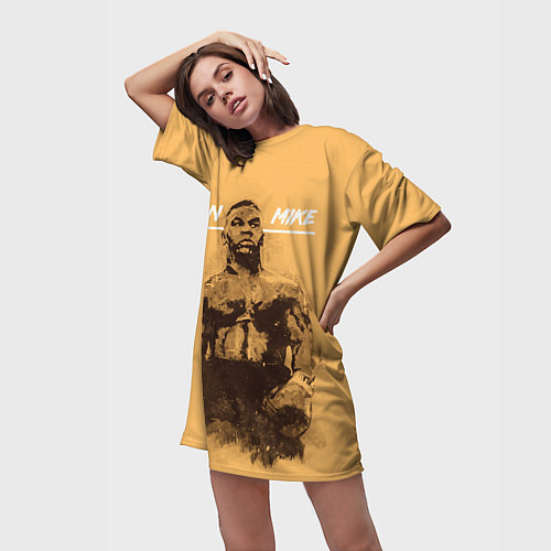Женская длинная футболка Iron Mike / 3D-принт – фото 3