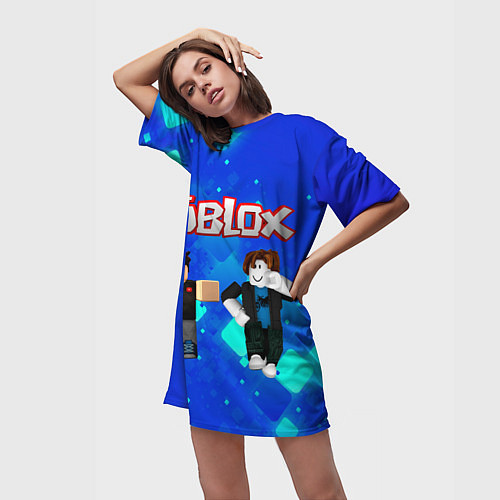 Женская длинная футболка ROBLOX / 3D-принт – фото 3