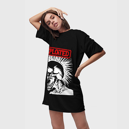 Женская длинная футболка The Exploited / 3D-принт – фото 3