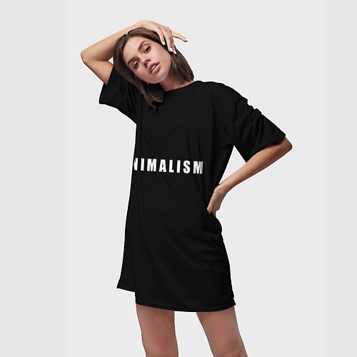 Женская длинная футболка Minimalism / 3D-принт – фото 3
