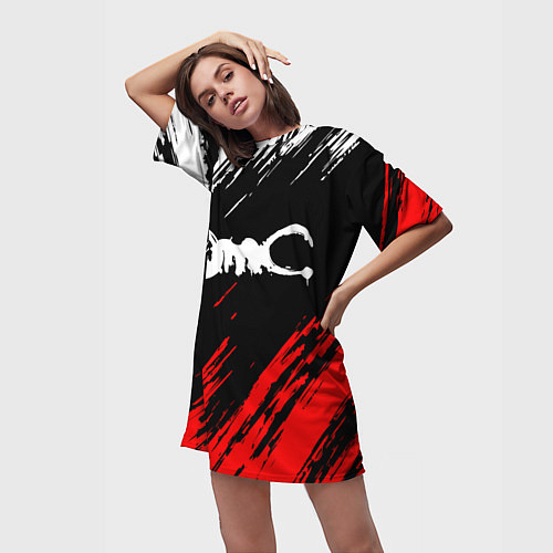 Женская длинная футболка DEVIL MAY CRY DMC / 3D-принт – фото 3