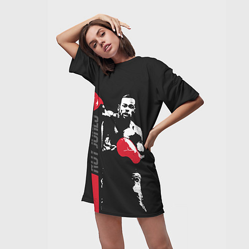 Женская длинная футболка Рой Джонс / 3D-принт – фото 3