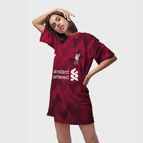 Женская длинная футболка Liverpool / 3D-принт – фото 3
