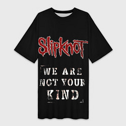 Футболка женская длинная SLIPKNOT WANYK, цвет: 3D-принт