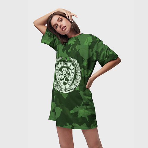 Женская длинная футболка Пограничные Войска / 3D-принт – фото 3