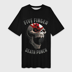 Футболка женская длинная Five Finger Death Punch, цвет: 3D-принт