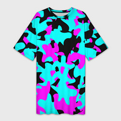 Футболка женская длинная Modern Camouflage, цвет: 3D-принт