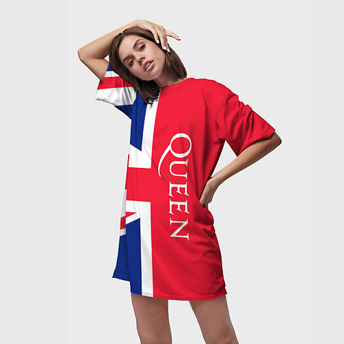 Женская длинная футболка Queen / 3D-принт – фото 3