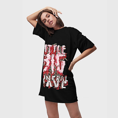Женская длинная футболка Little Big / 3D-принт – фото 3
