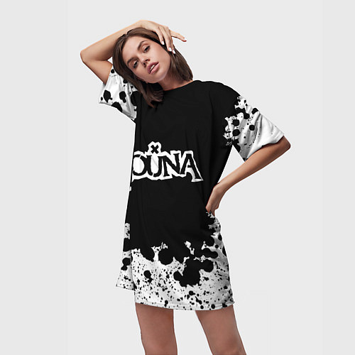 Женская длинная футболка Louna / 3D-принт – фото 3