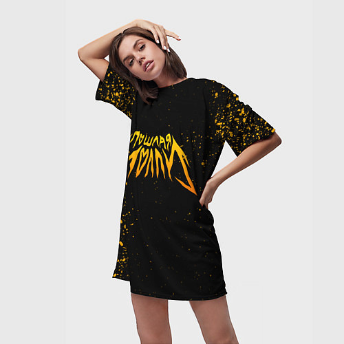 Женская длинная футболка Пошлая Молли / 3D-принт – фото 3