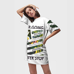 Футболка женская длинная Off-White: Keep Going, цвет: 3D-принт — фото 2